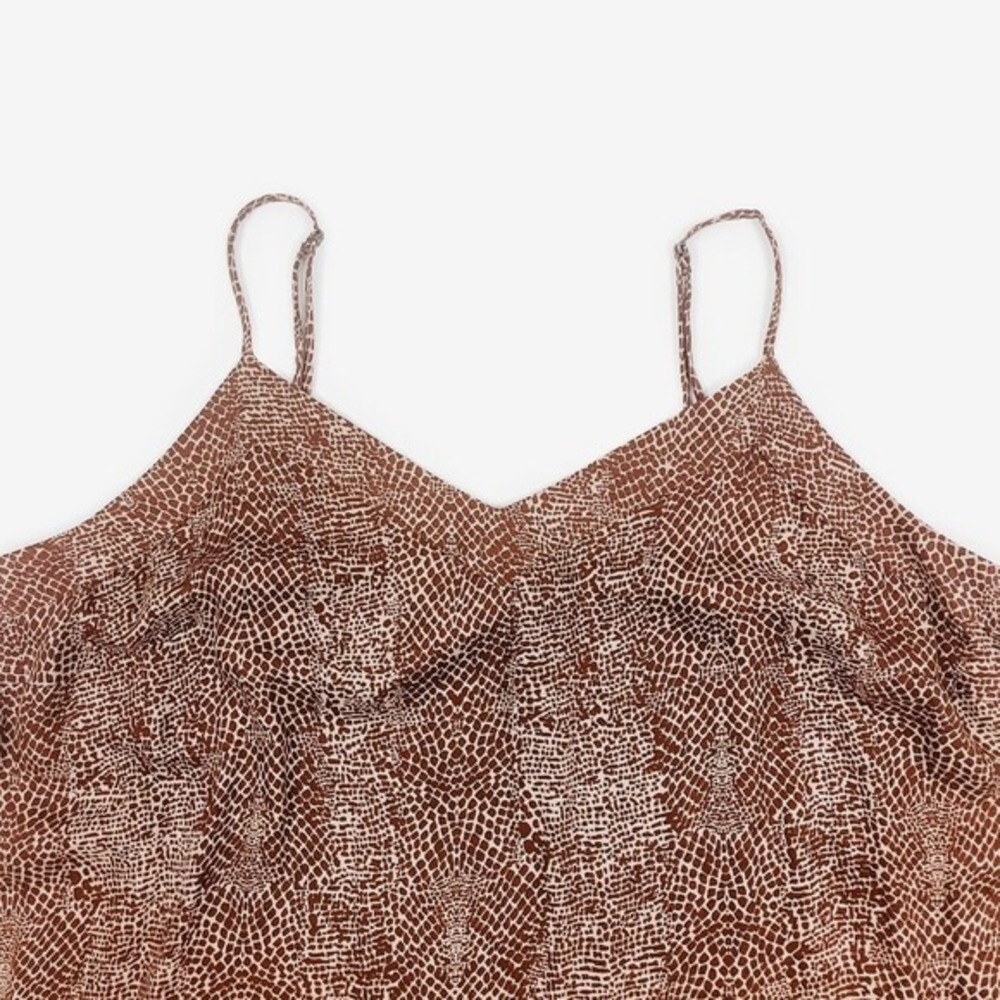 A New Day Animal Print Cami Size XXL Brown Plus Size Casual Earth Girl Summer - Picture 5 of 11